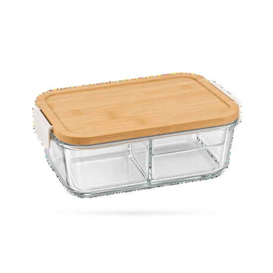 Glass Bento Lunch Box with Bamboo Lid